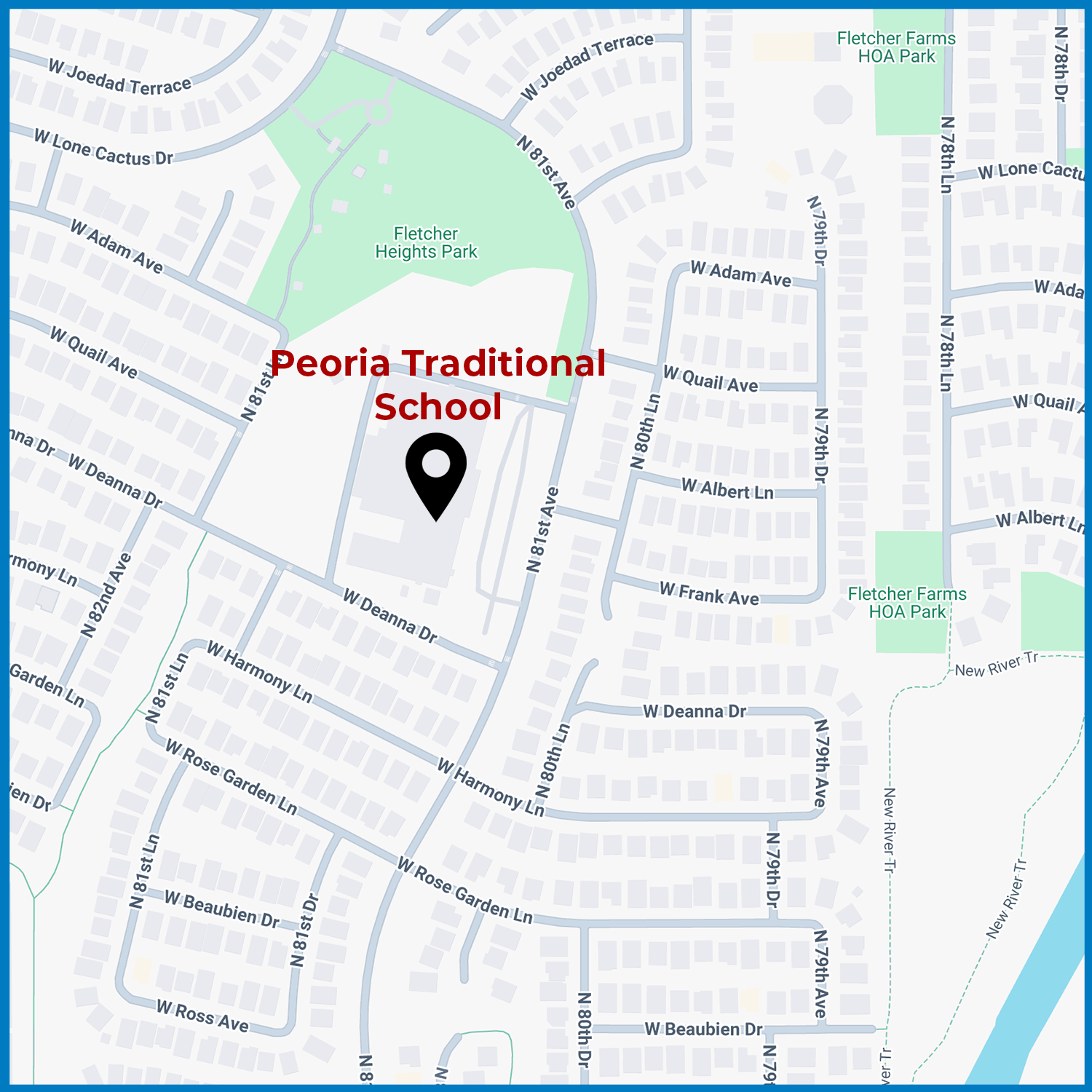Map Image of Peoria Traditional School