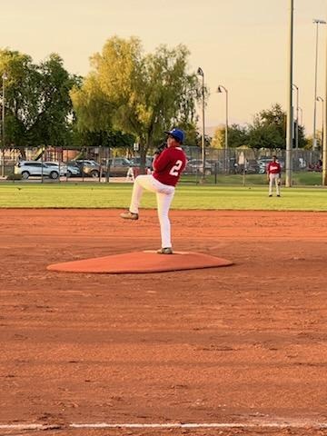 Baseball player on the pitcher's mound