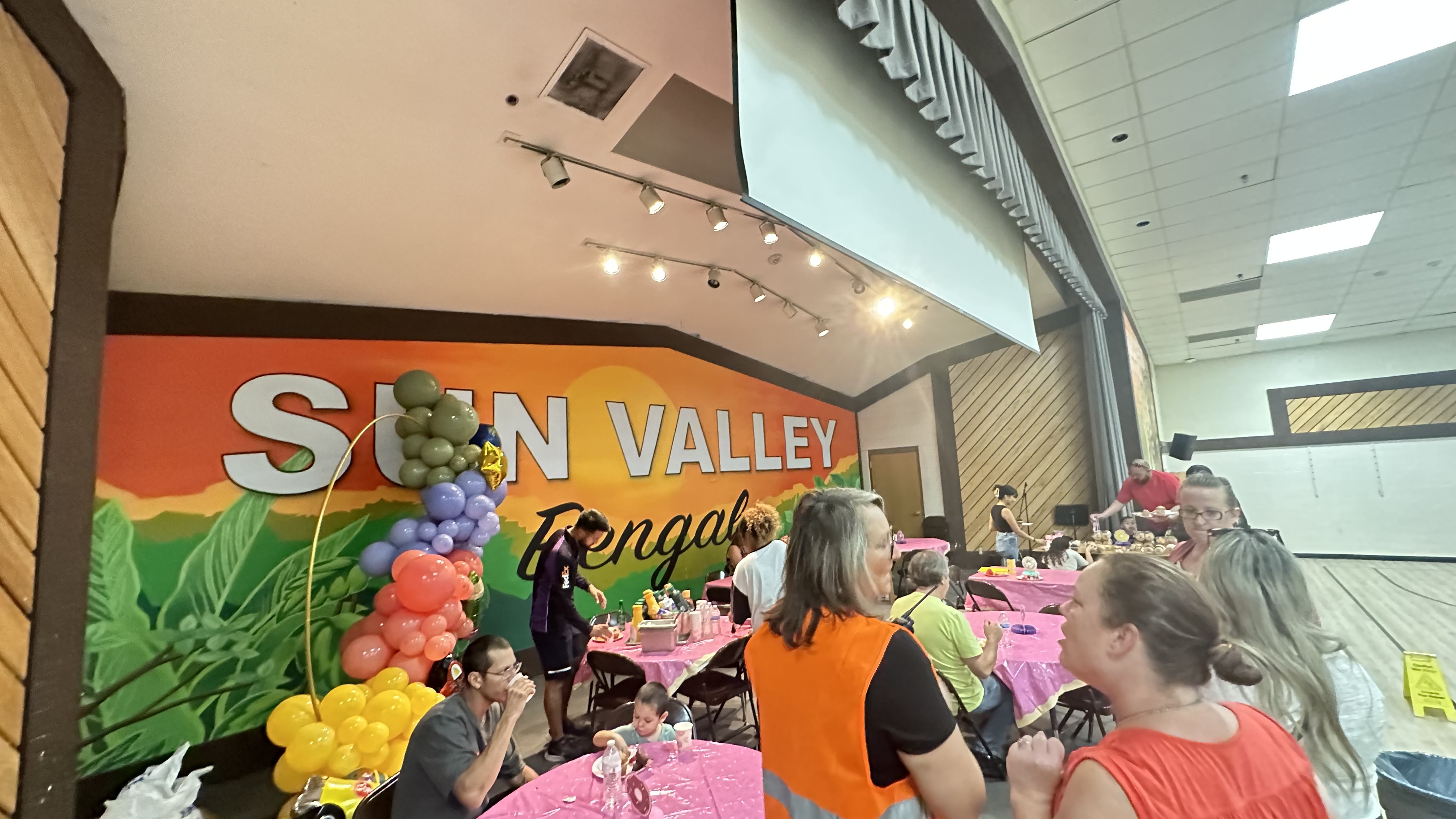 students and staff at sun valley elementary school