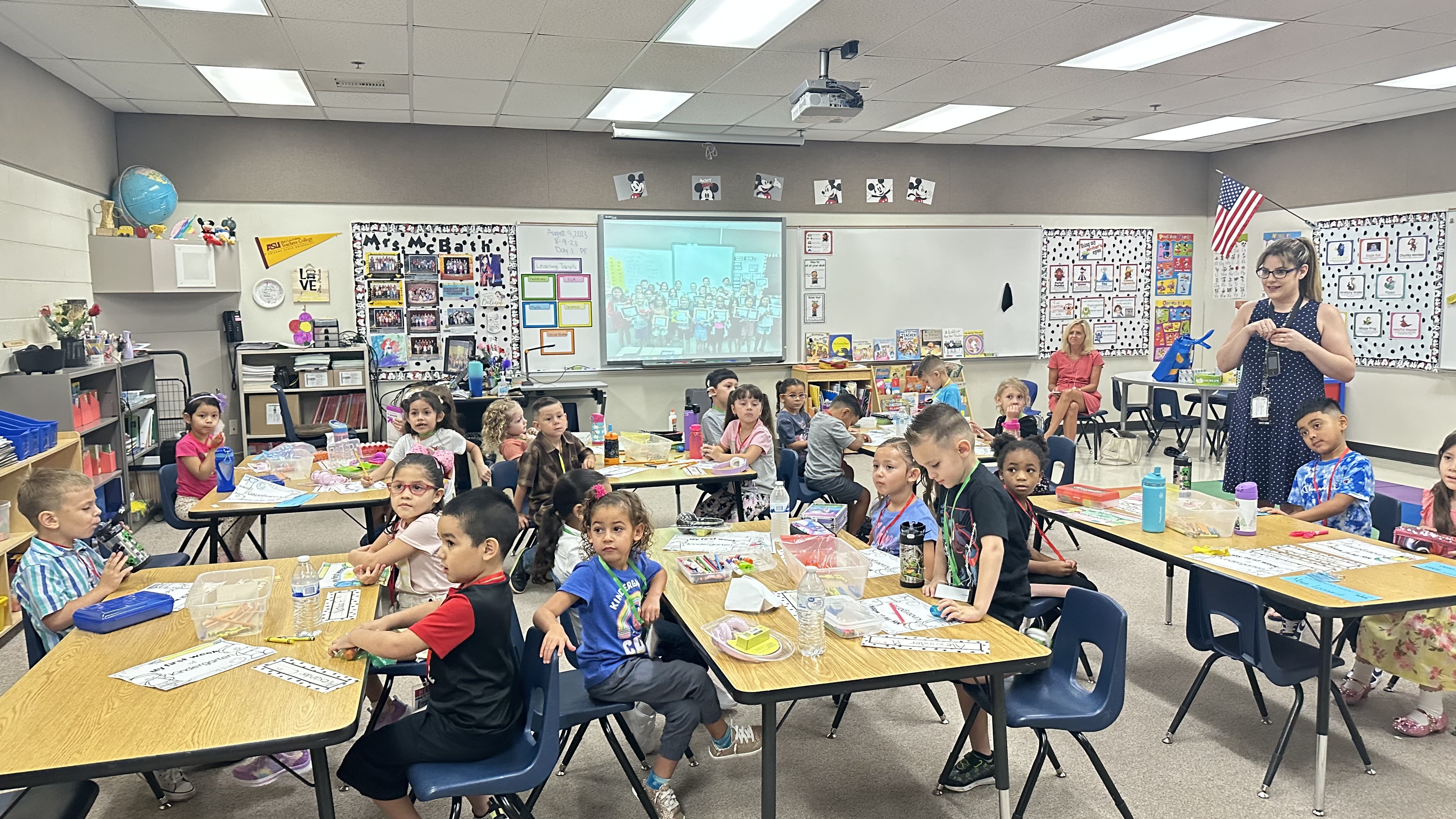students and staff at sun valley elementary school
