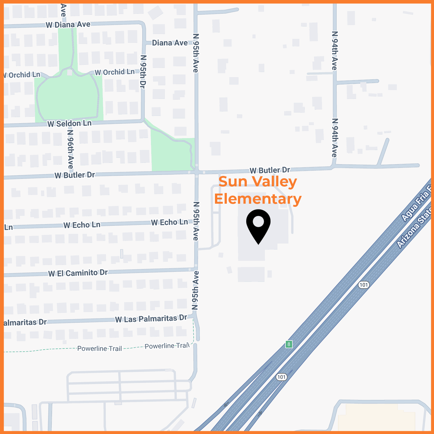Map image of Sun Valley Elementary