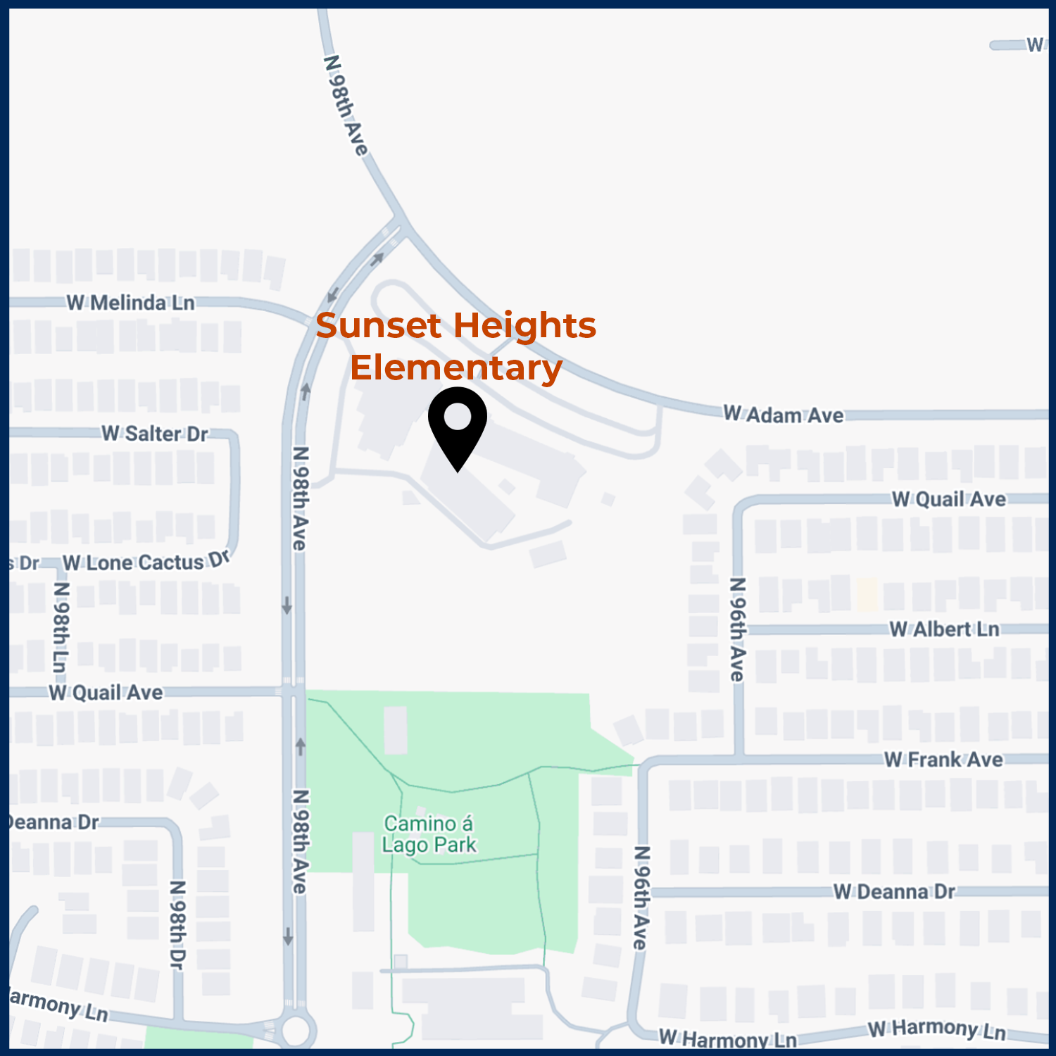 Map image of Sunset Heights Elementary