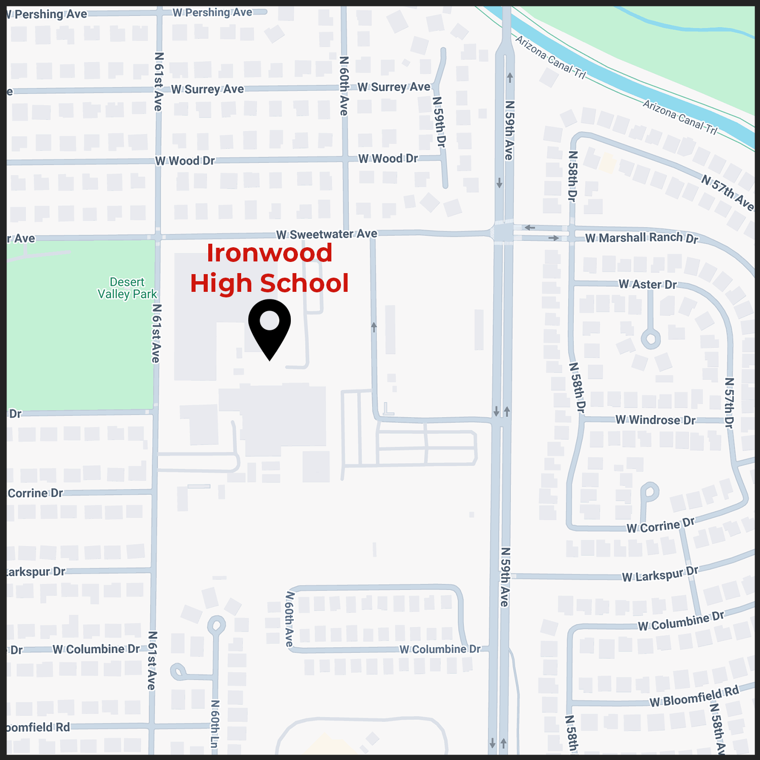 Map Image of Ironwood High School