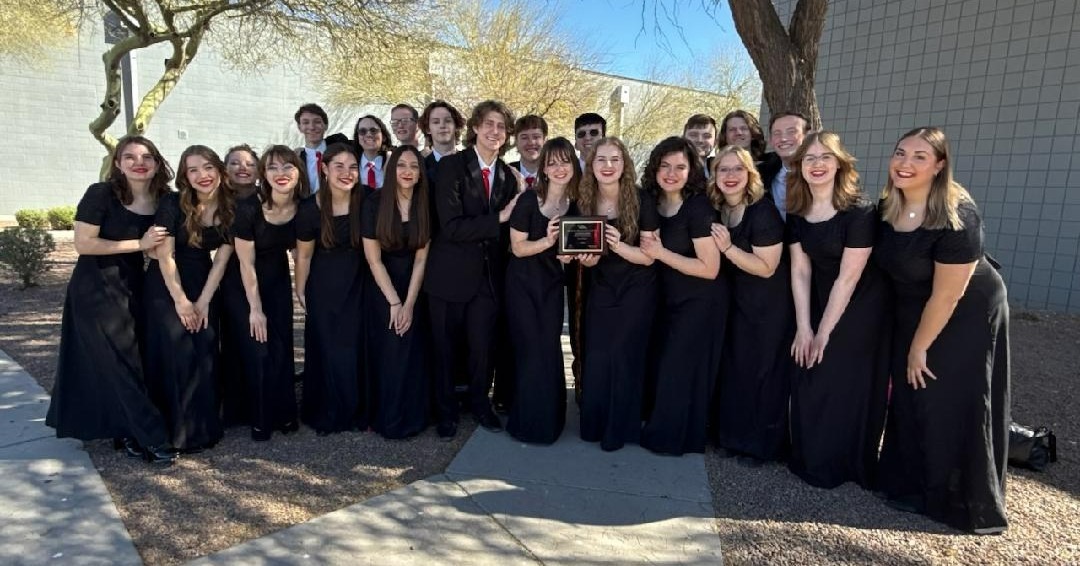 Choir with plaque