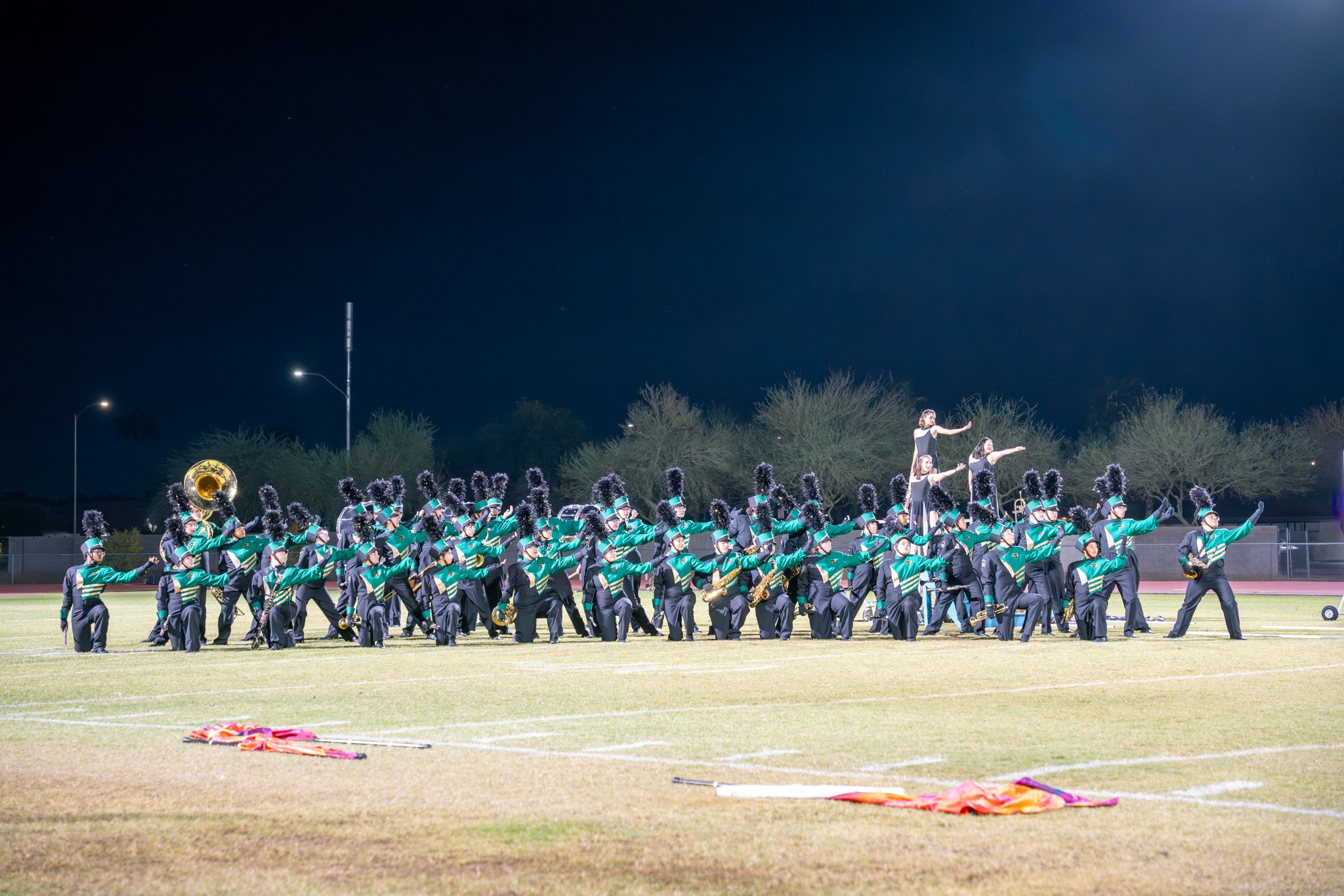 Marching Band playing during Marching Band Showcase