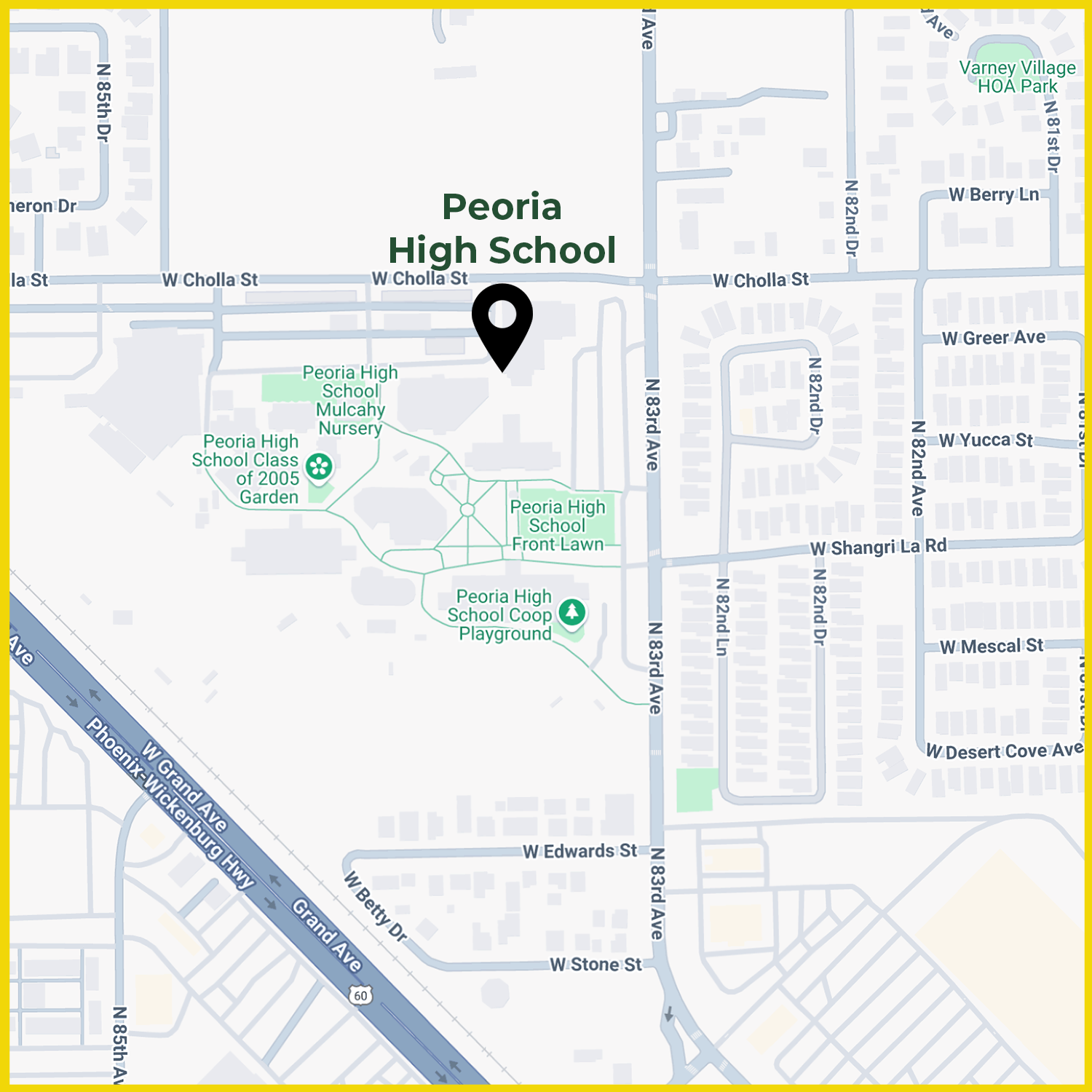 Map image of Peoria High School