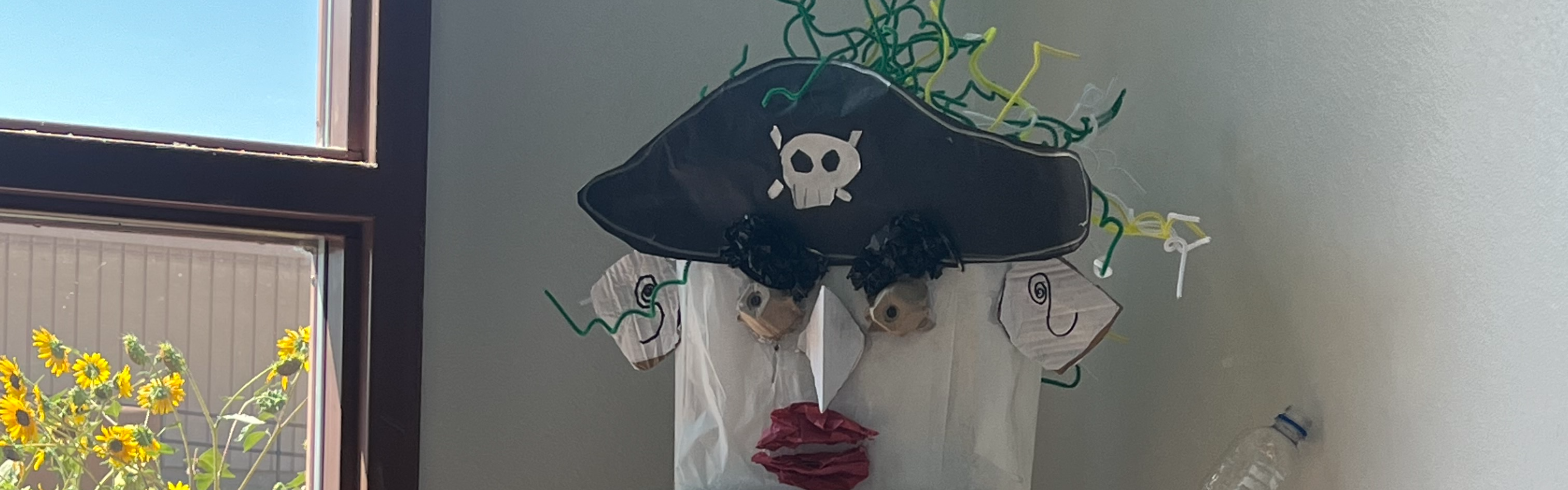 Made by Ms. Graciela Garcia's third-grade class.  Zozobra is made of recycled materials.