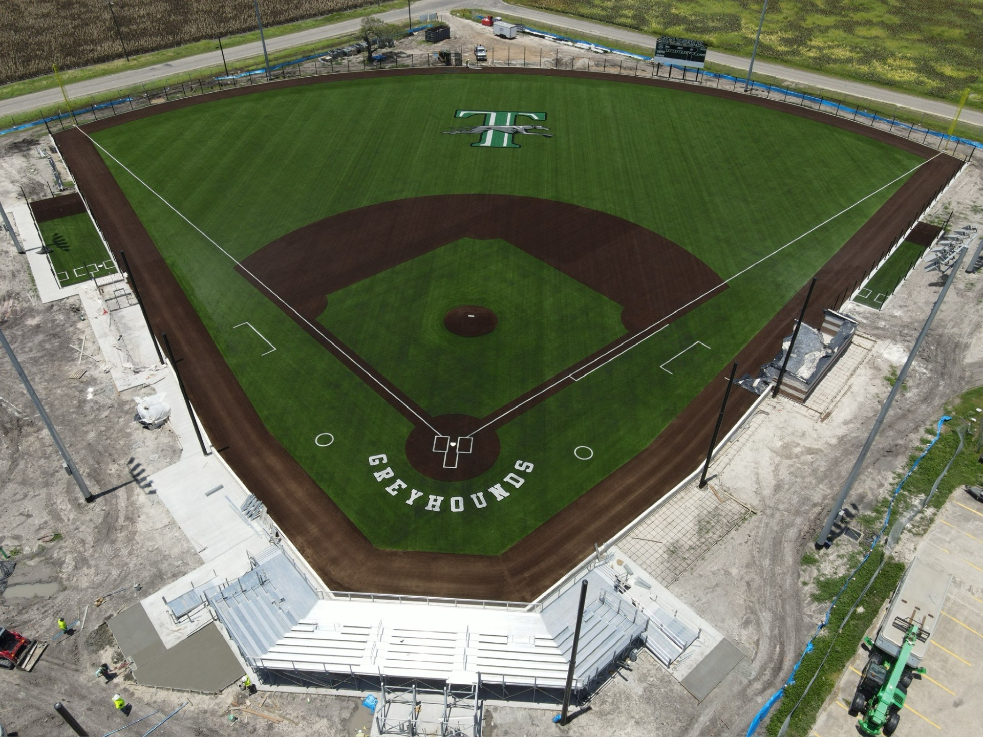 Baseball field with bleachers