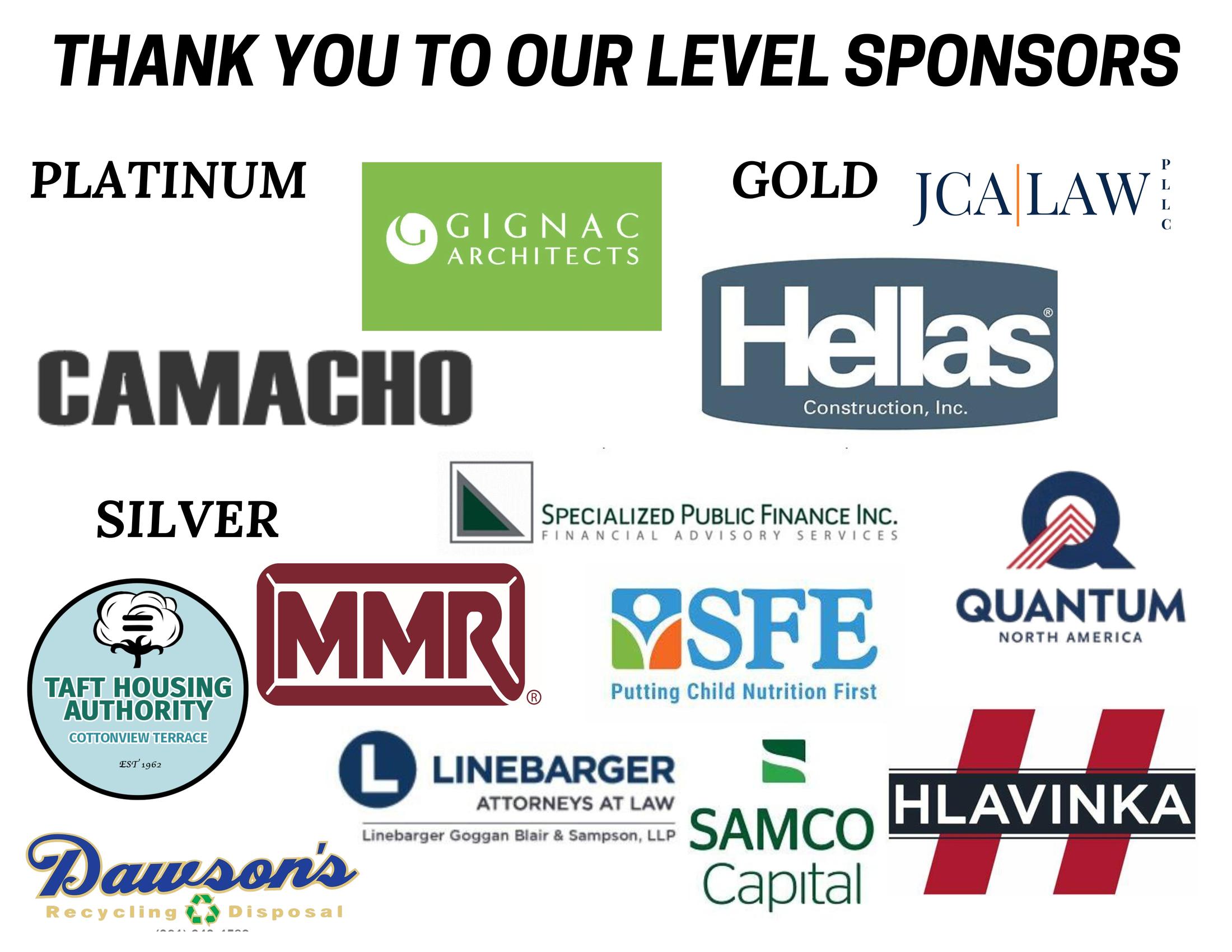 2025 TISD Education Foundation Golf Tournament Sponsors