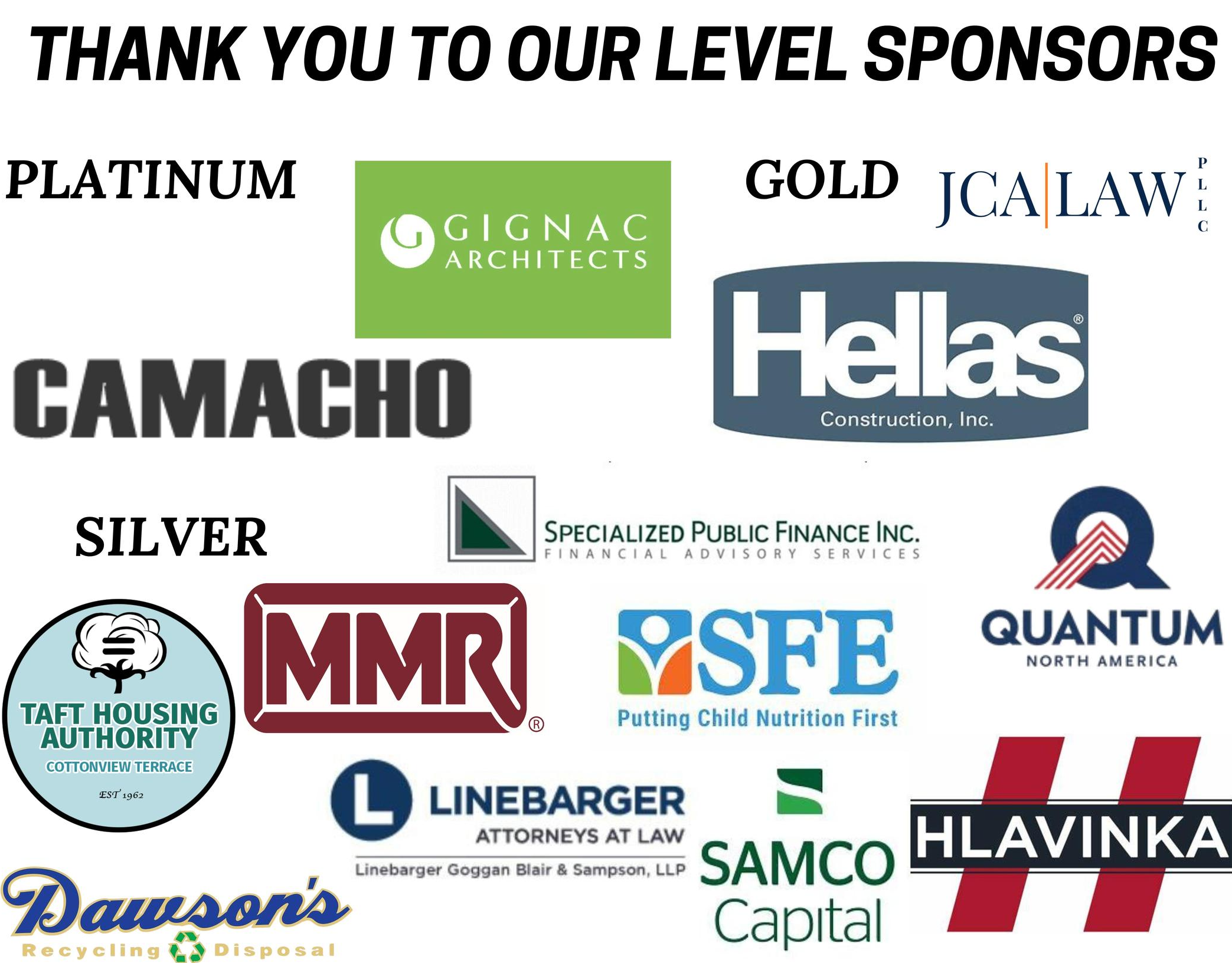 2025 TISD Education Foundation Golf Tournament Sponsors