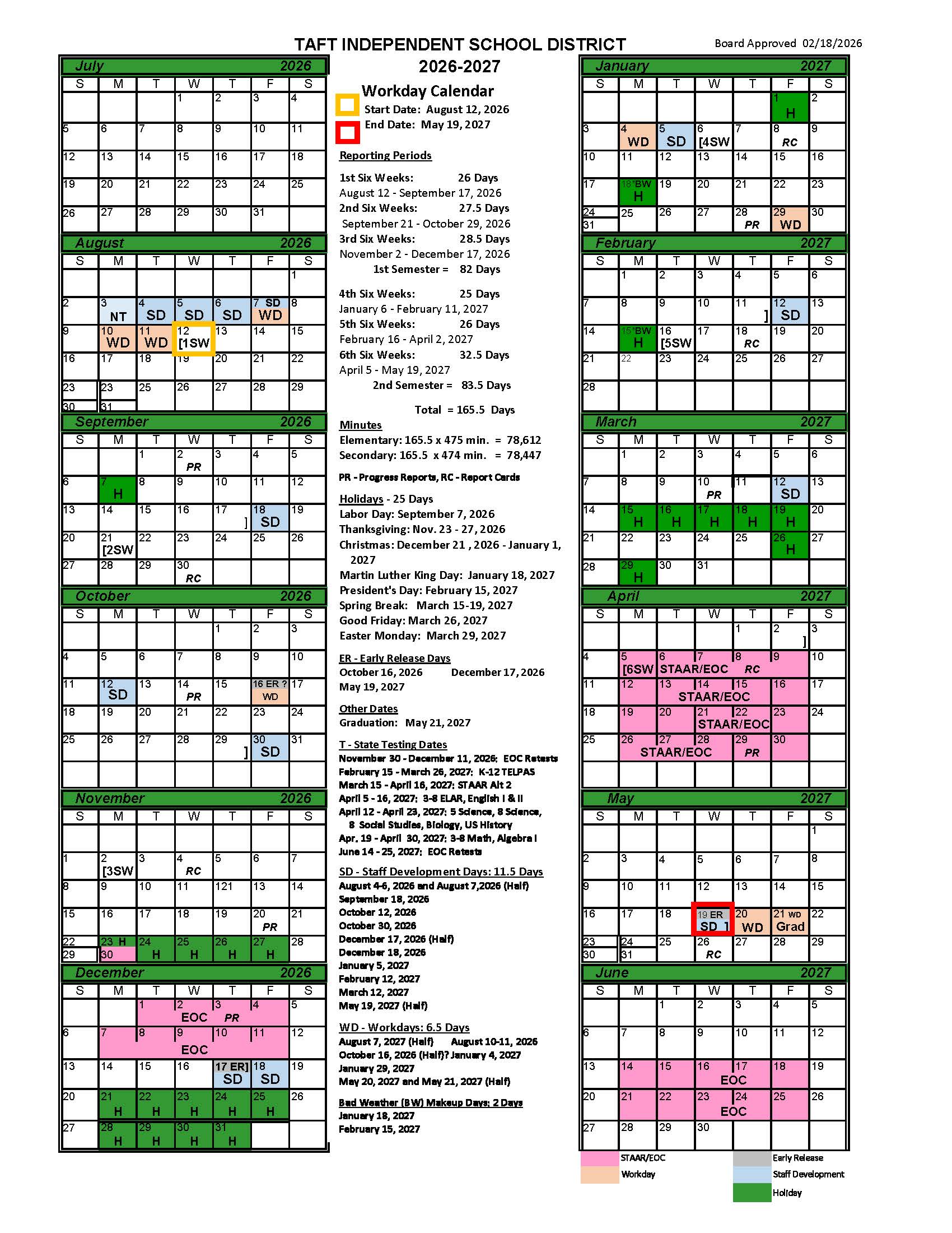 26-27 Academic Calendar