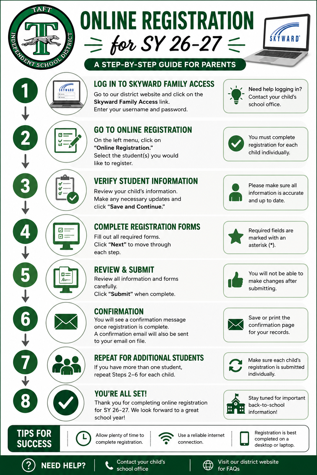 26-27 Skyward Registration Steps