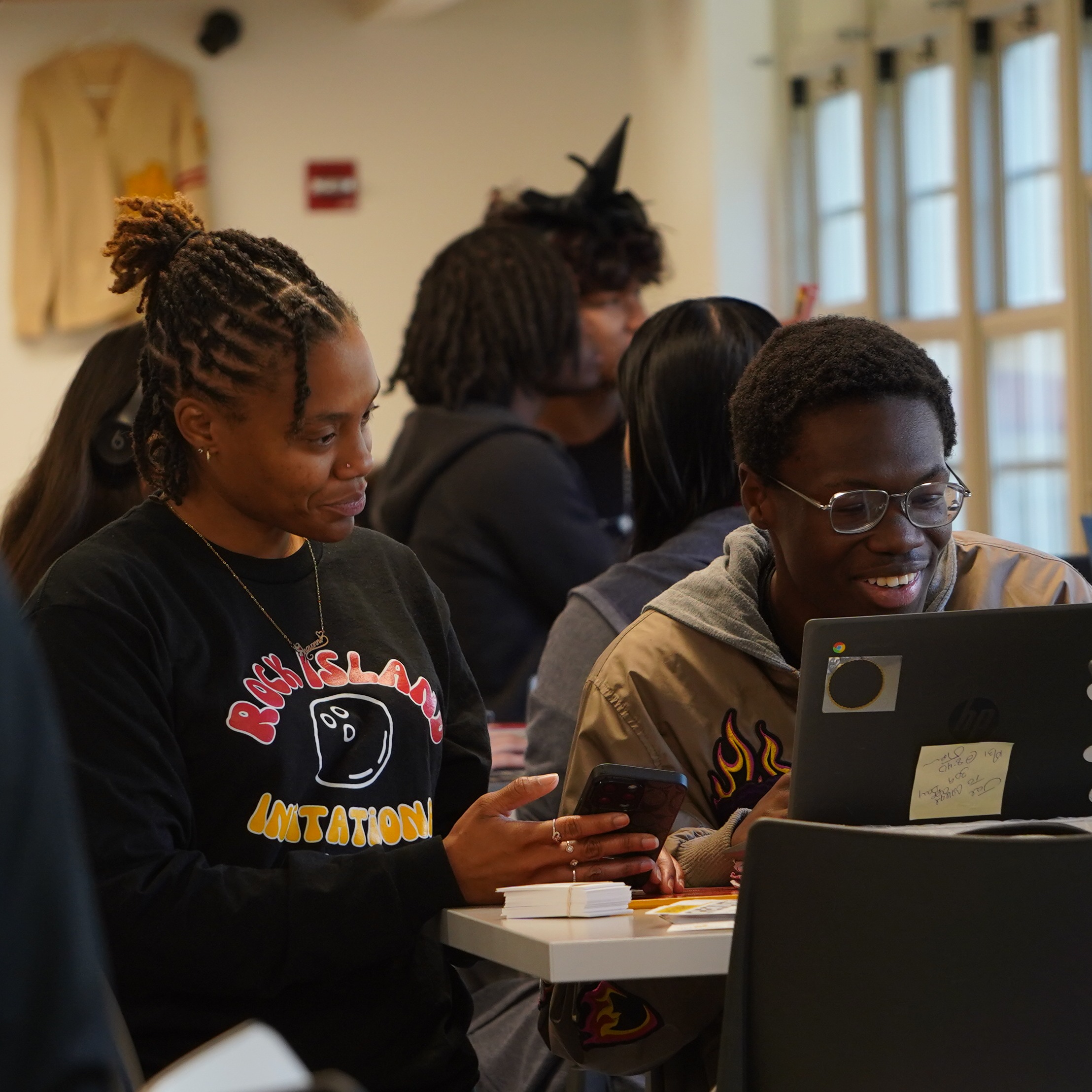 counselor and student