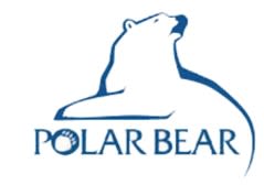 A stylized blue silhouette of a polar bear with the text 'POLAR BEAR' below it.