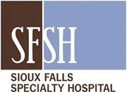 A view of Sioux Falls Falls Specialty Hospital, showcasing its modern architecture and surrounding landscape.