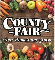 Logo representing a county fair, featuring vibrant colors and festive elements symbolizing community and celebration.