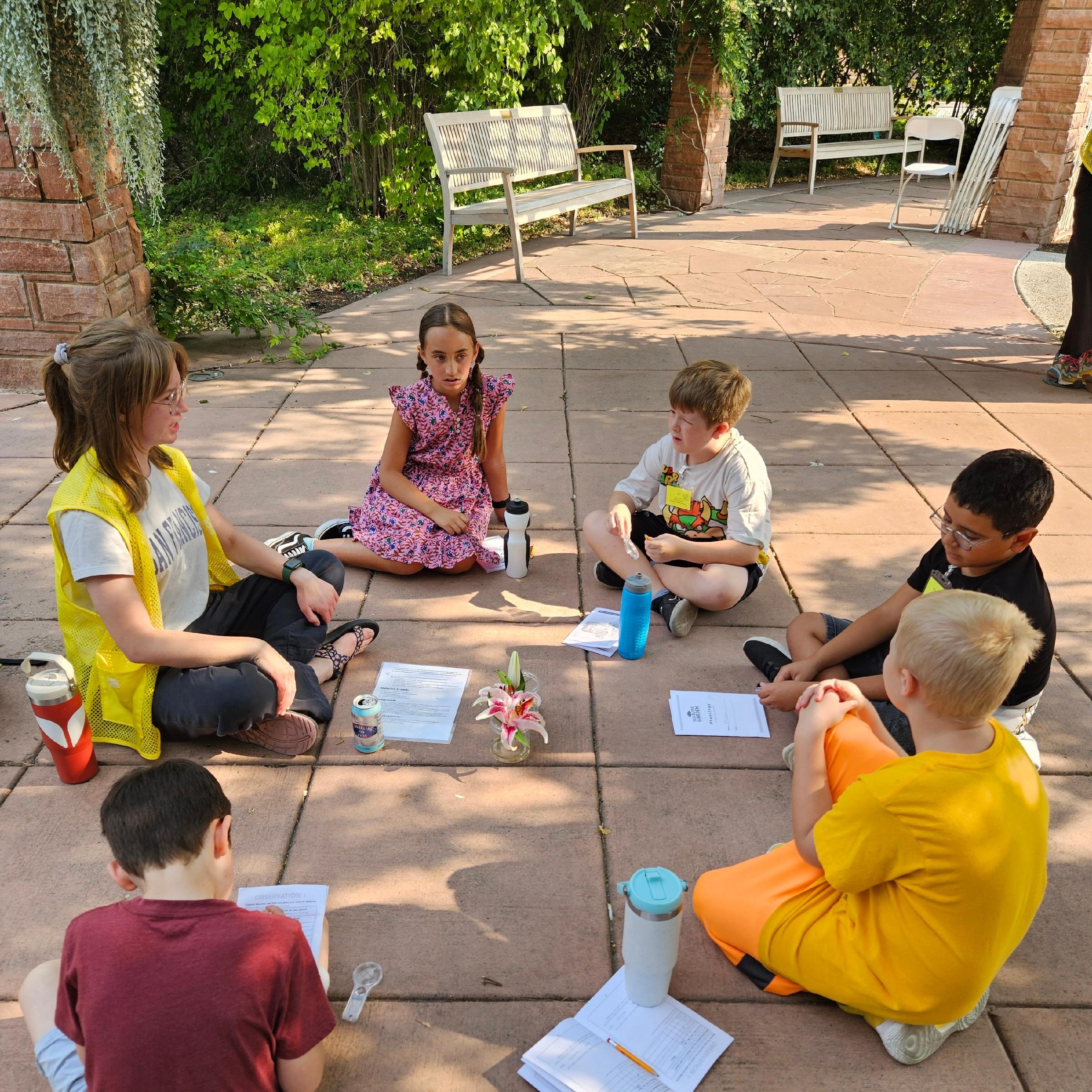 Students on a field trip at Red Butte Gardens