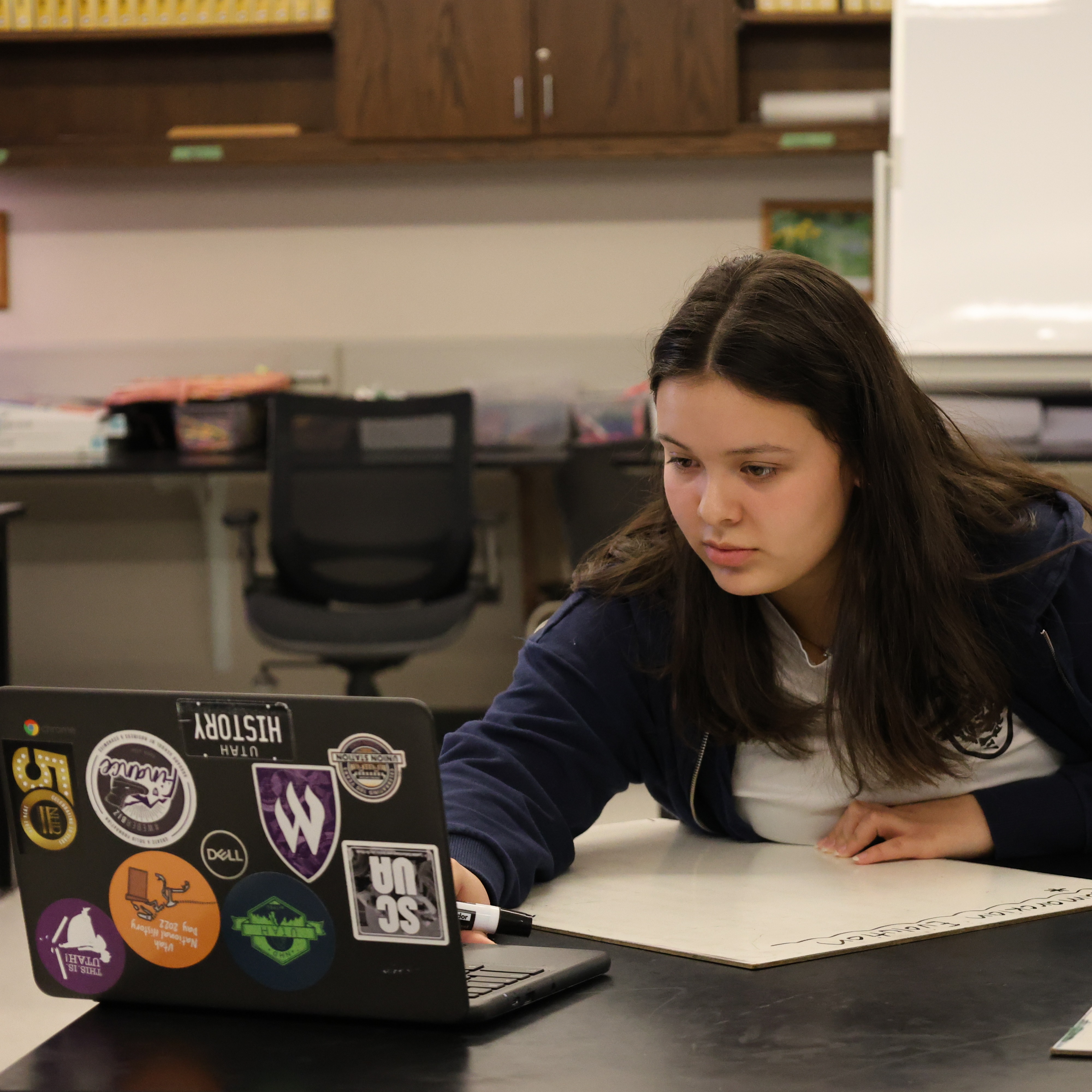 student working