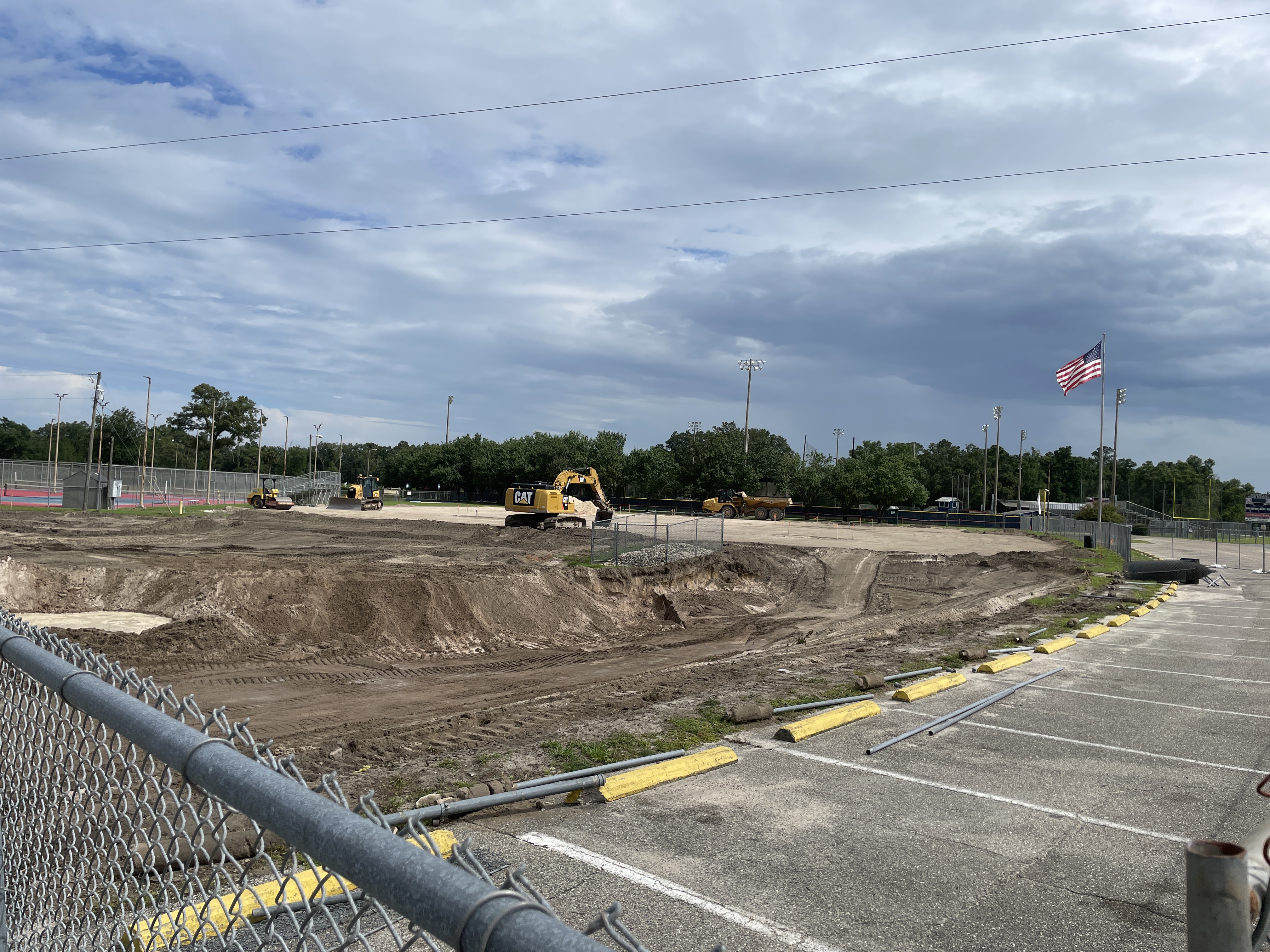 Continuing Construction at Wakulla High School with safety fence