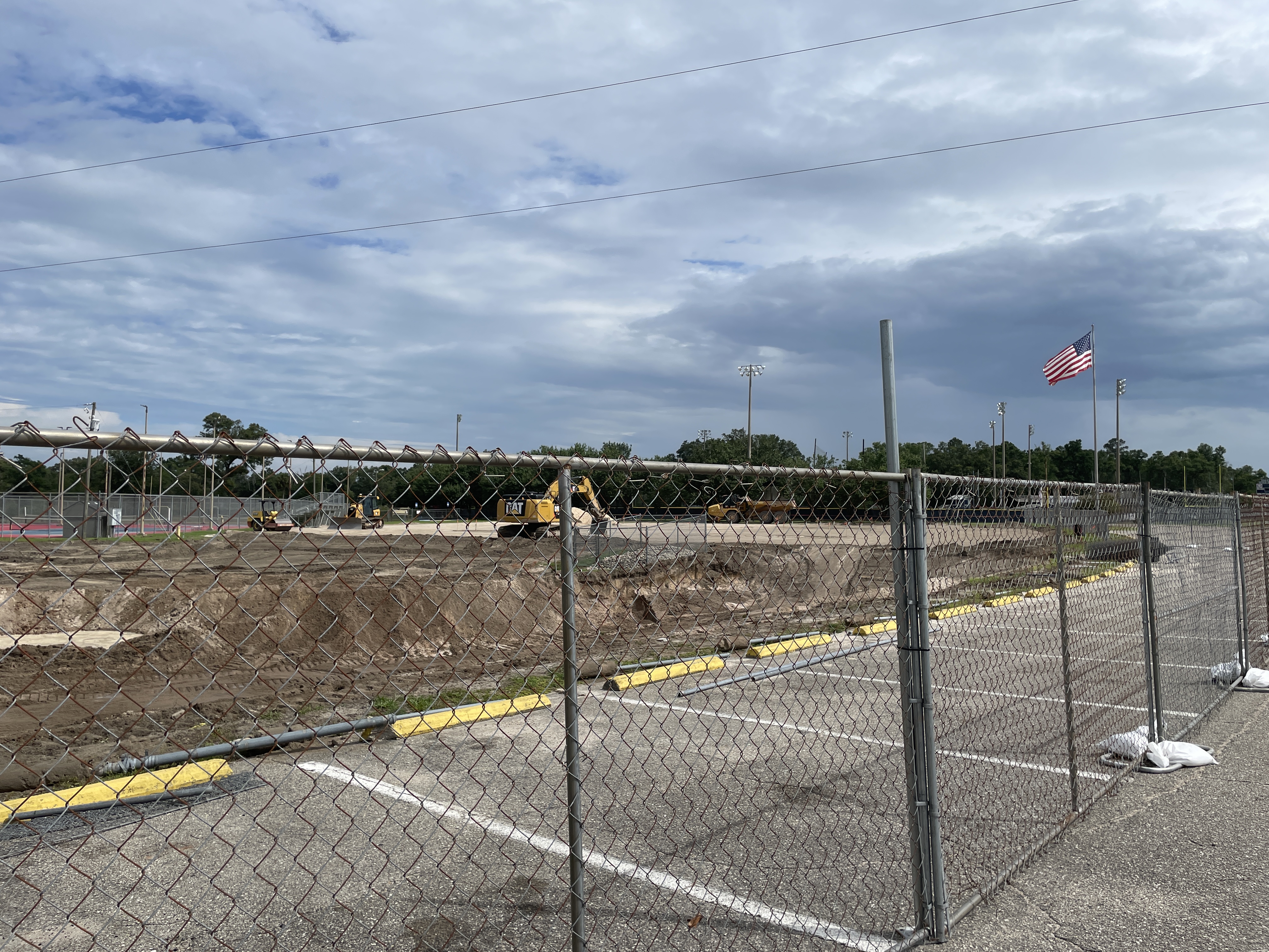 Continuing Construction at Wakulla High School with safety fence
