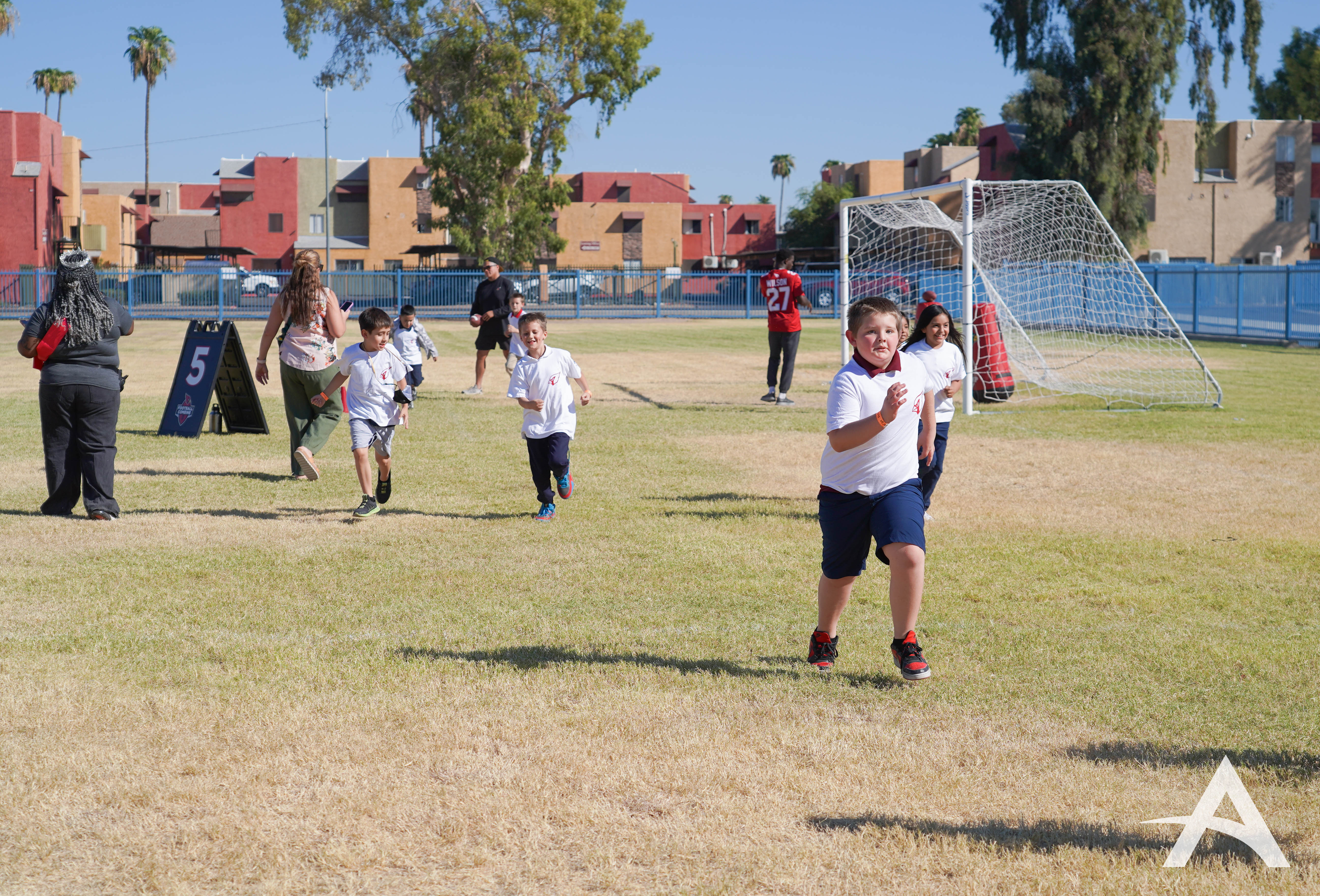 students playing