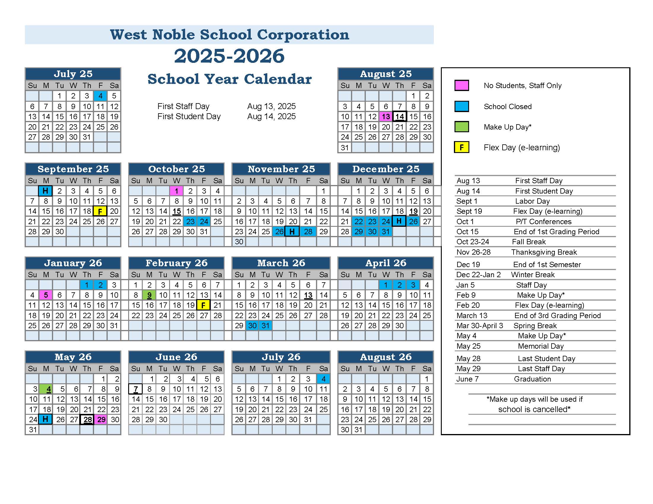 25-26 calendar