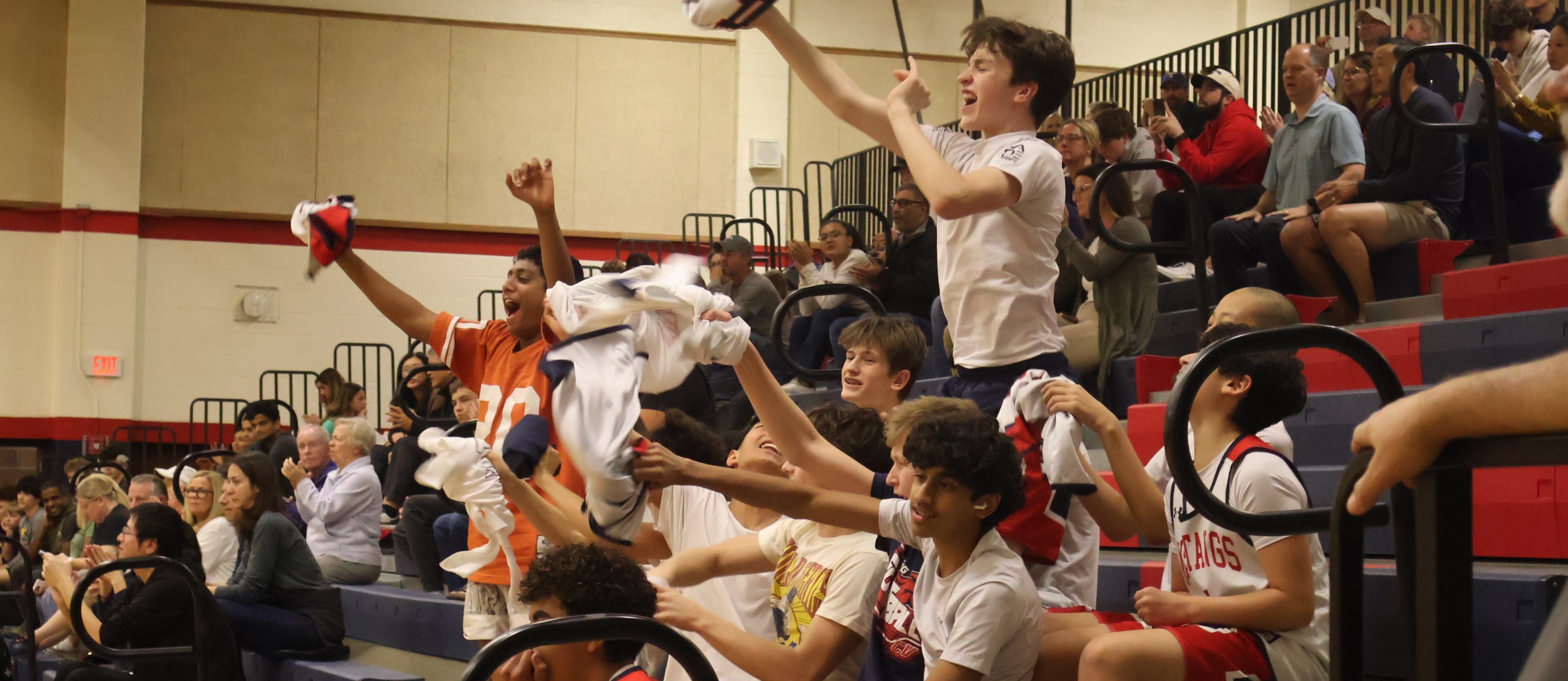 fans at a basketball game