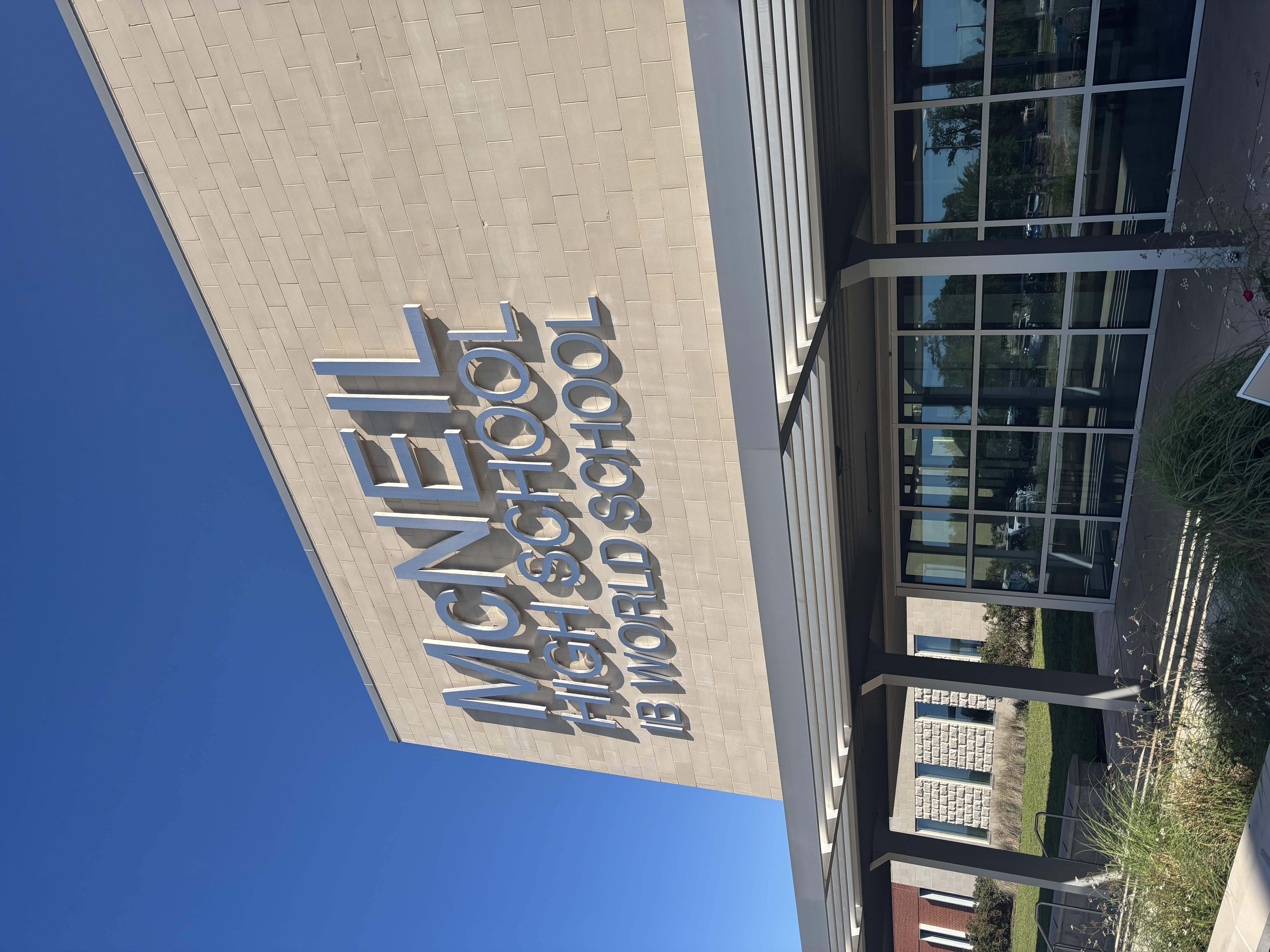 McNeil High School IB World School Front of the building