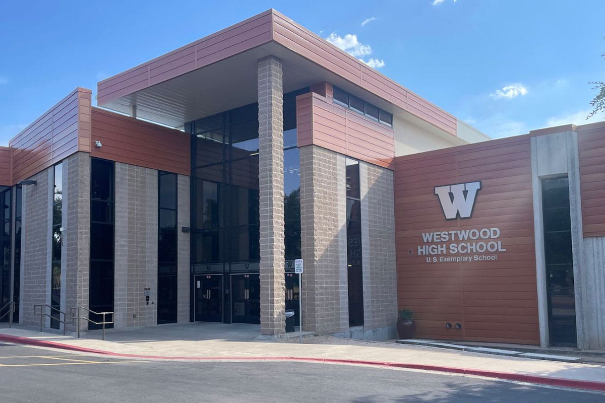Front of Westwood High School