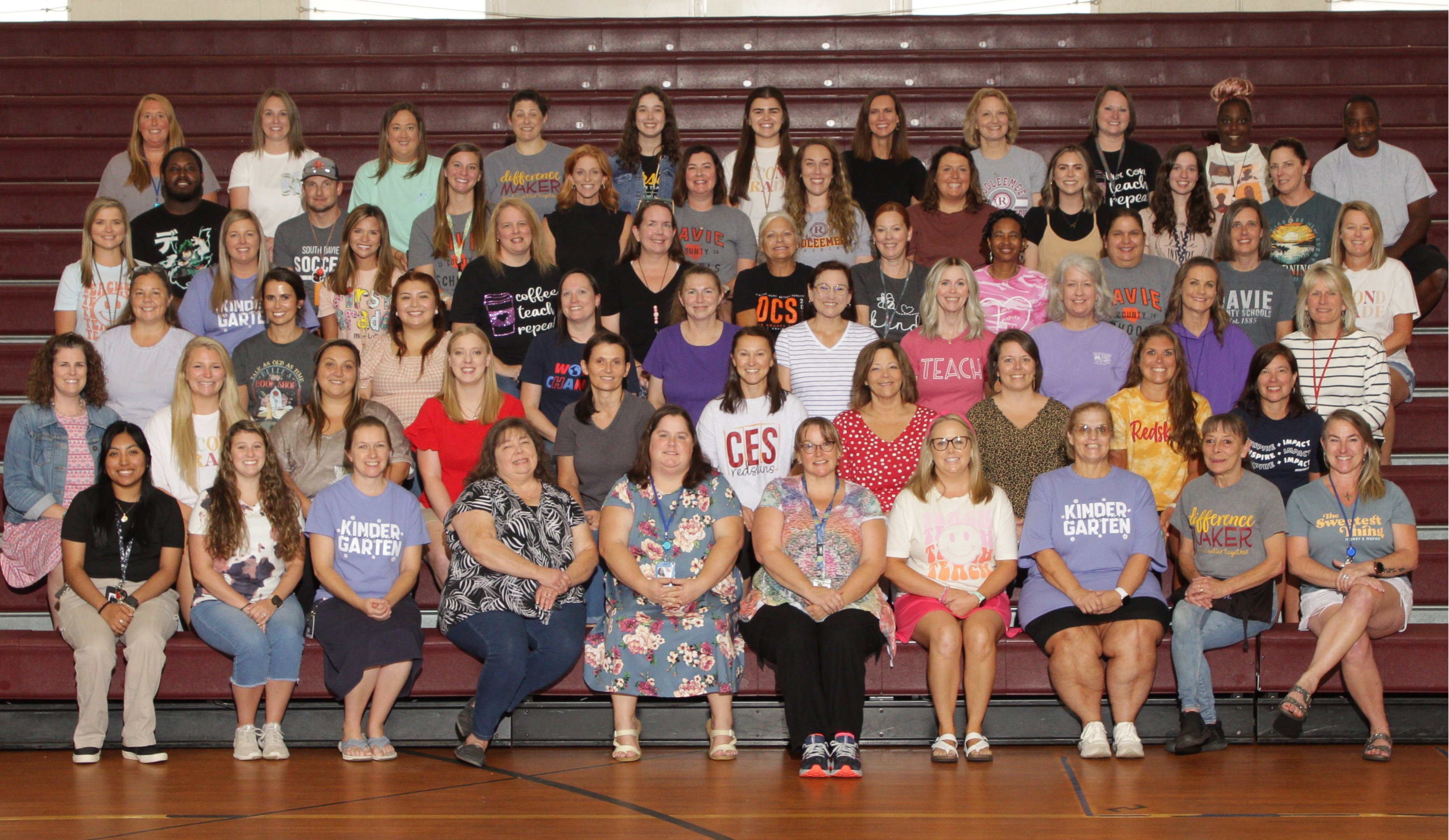 Picture of the the faculty and staff of Cooleemee Elementary for the 2024-2025 school year.