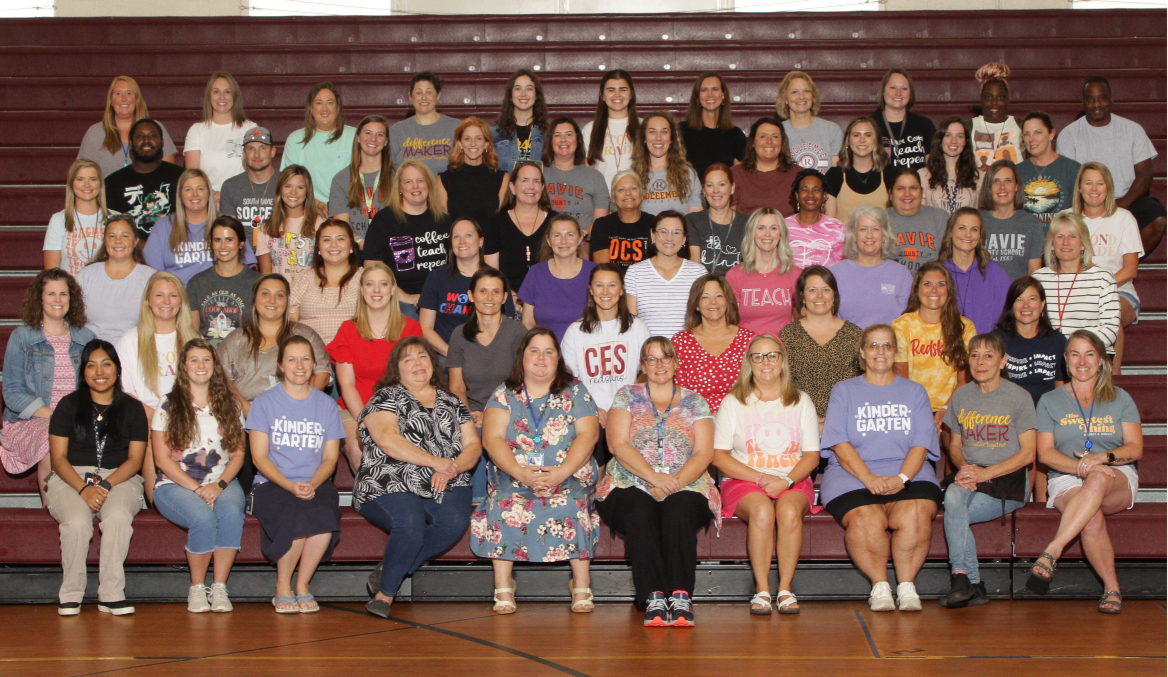 Picture of the the faculty and staff of Cooleemee Elementary for the 2024-2025 school year.