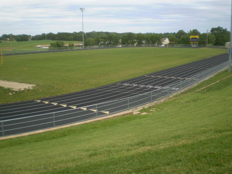 The Ralph and Helen Carl Stadium Track surface