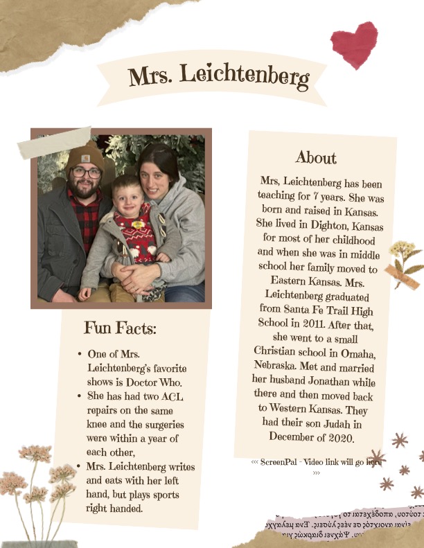 Mrs. Leichtenberg Spotlight Please click image for screen reader friendly version