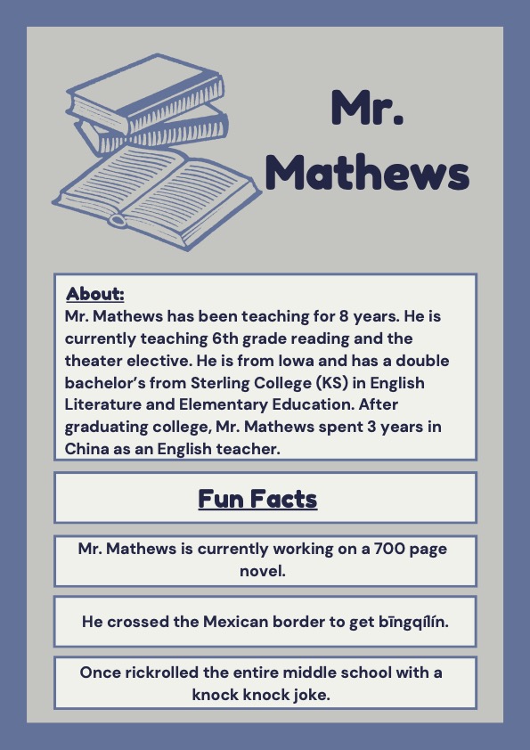 Mr. Mathews Spotlight Please click image for screen reader friendly version