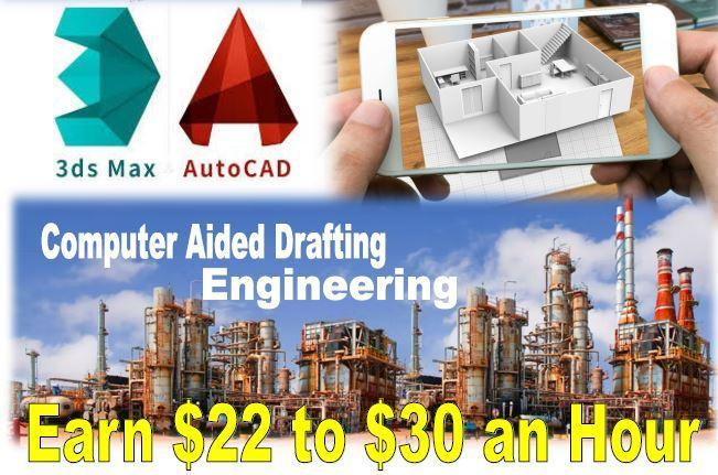 Computer-aided drafting engineering course materials, showcasing software tools and design techniques for aspiring engineers.