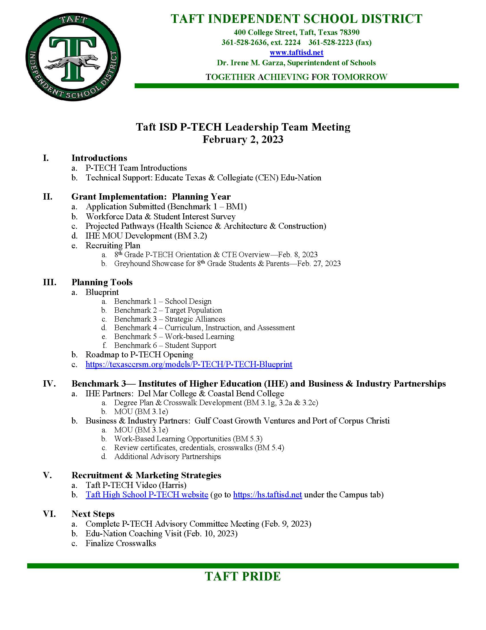 Advisory Meeting 1