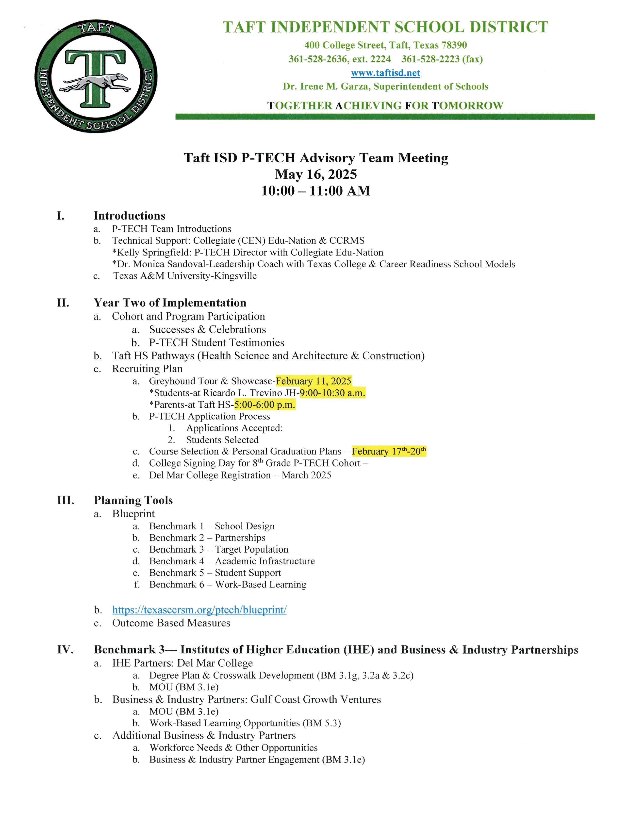 Advisory Meeting 4