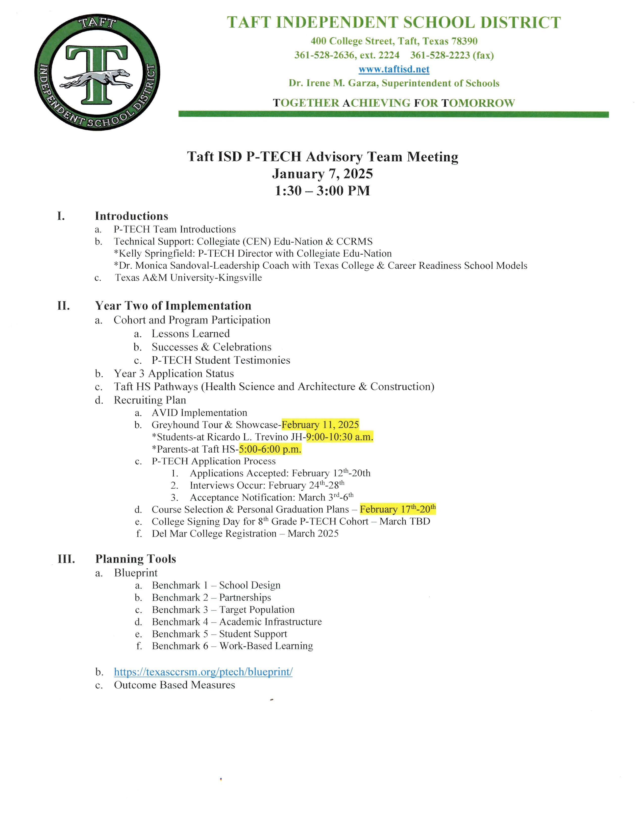 Advisory Meeting 6