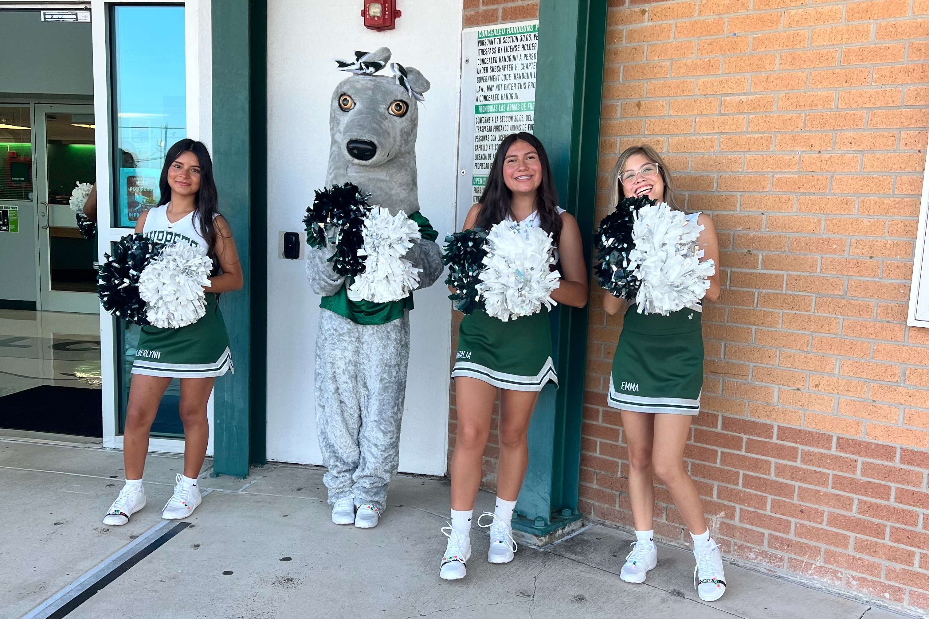 Cheerleaders on first day
