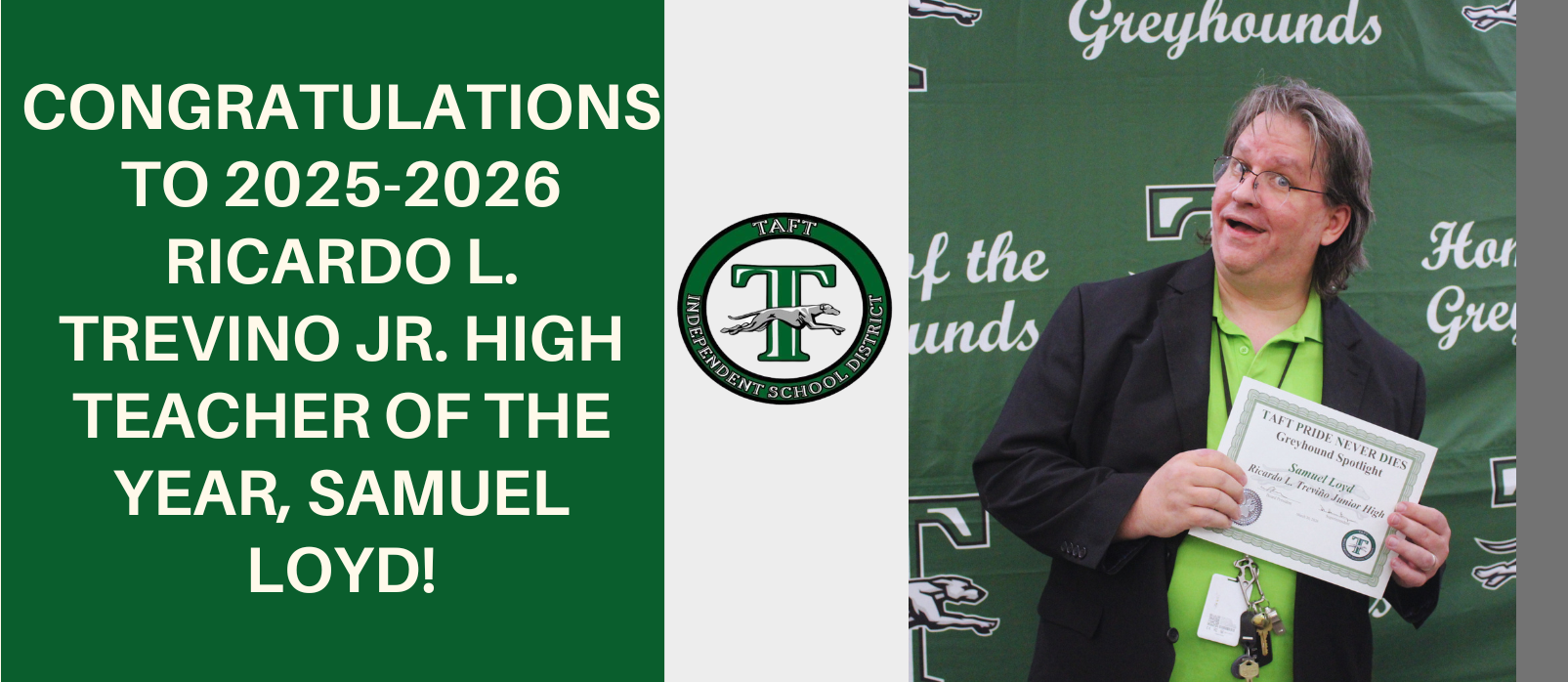 Loyd Teacher of the Year TJH