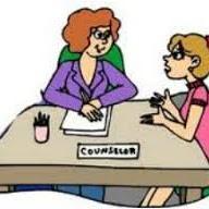 Two women engaged in conversation while sitting at a table, depicted in a colorful cartoon style.