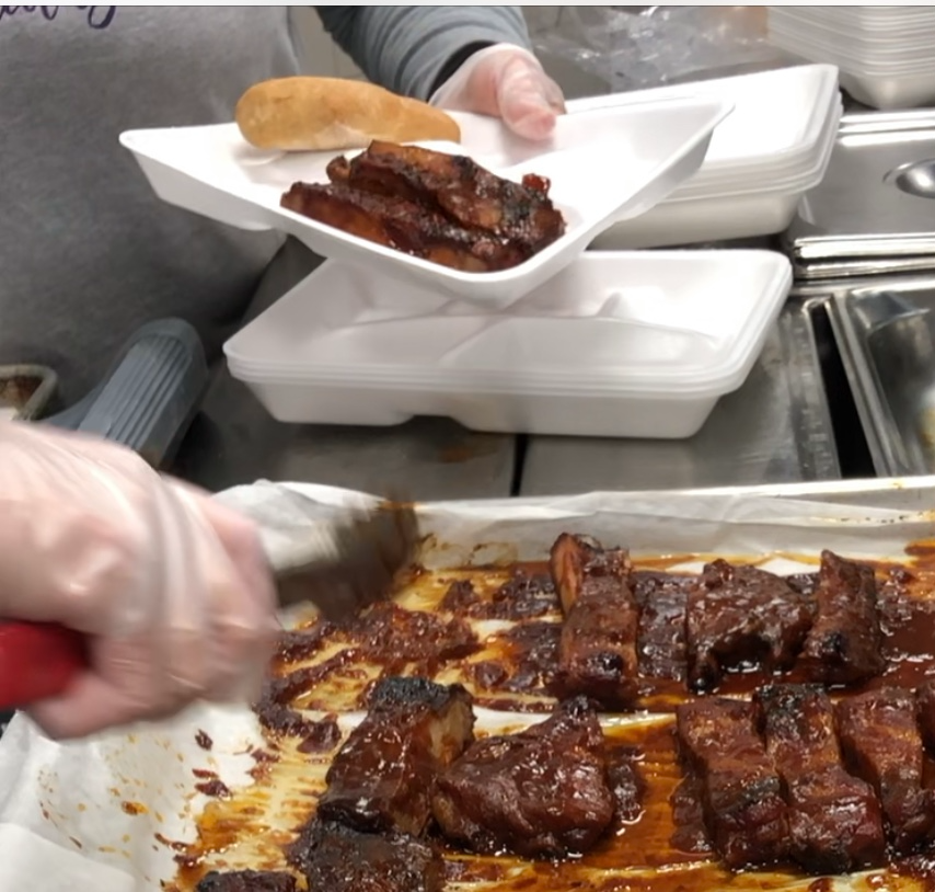 Tasty BBQ Pork ribs at the Middle & High School!