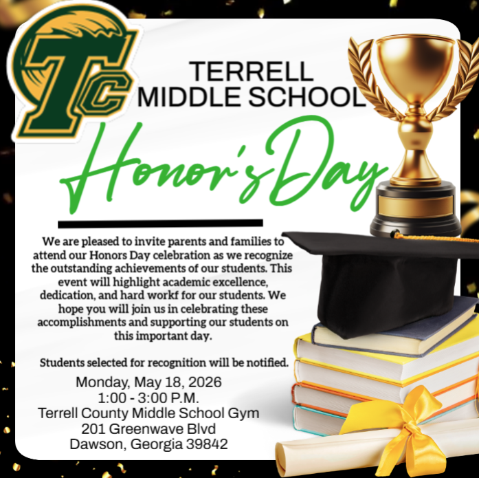 A flyer announcing the Honor's Day program on Monday, May 18th from 1 to 3 pm.