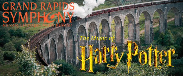 Grand Rapids Symphony performing a Harry Potter-themed concert, featuring iconic music from the beloved film series.
