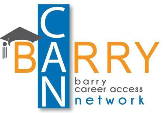 Barry Career Access Network logo featuring a modern design that symbolizes career development and networking opportunities.