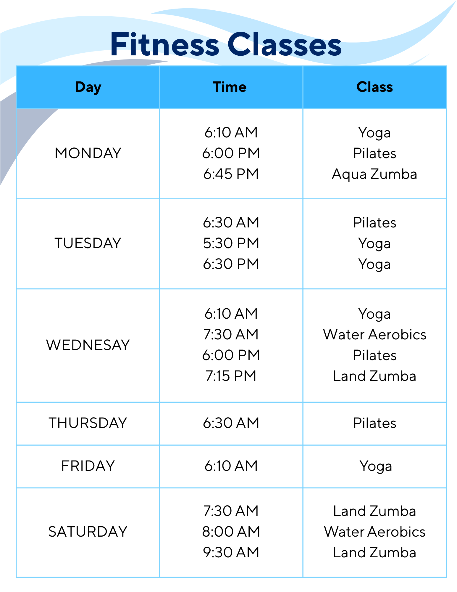 Fitness Classes