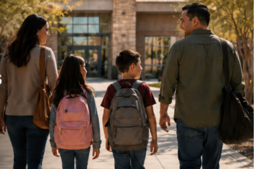 Family walking