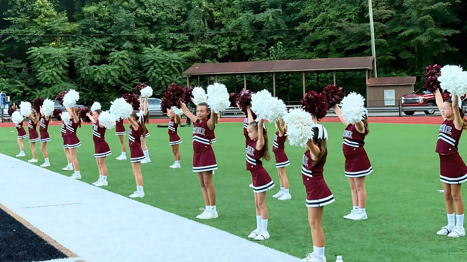 PES Panther Cheerleaders Cheer on Football 2025