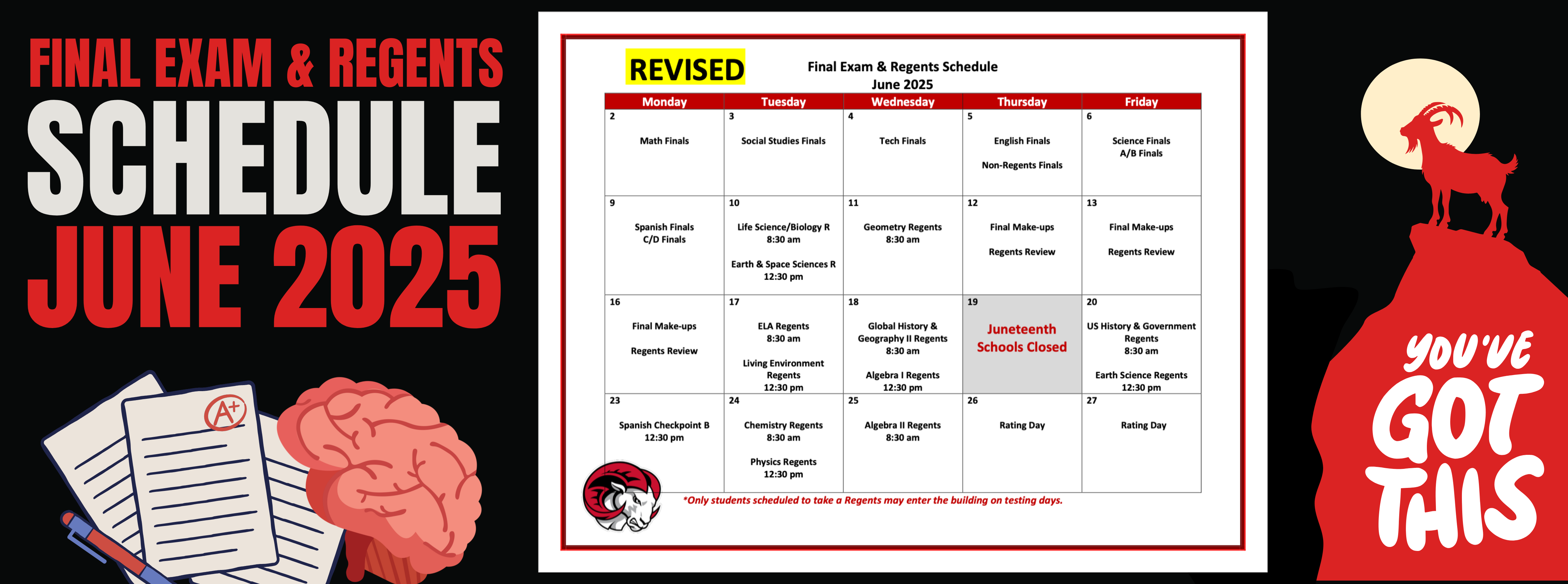 Revised Regents Schedule #2