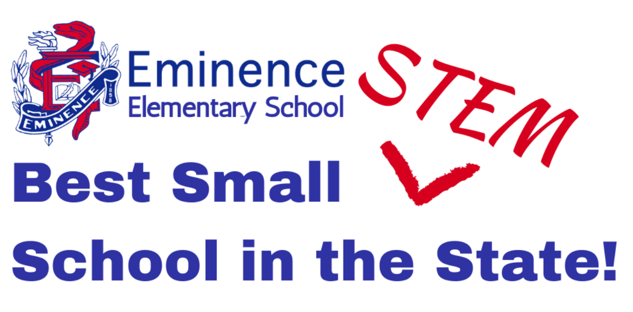 Image of Eminence Elementary School, recognized as the best small school in the state, showcasing its welcoming environment.
